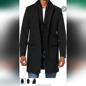 All Saints Charcoal Wixx Coat Size 40